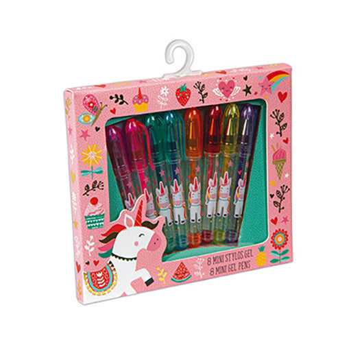 Janod : 8 Unicorn Mini Gel Pens