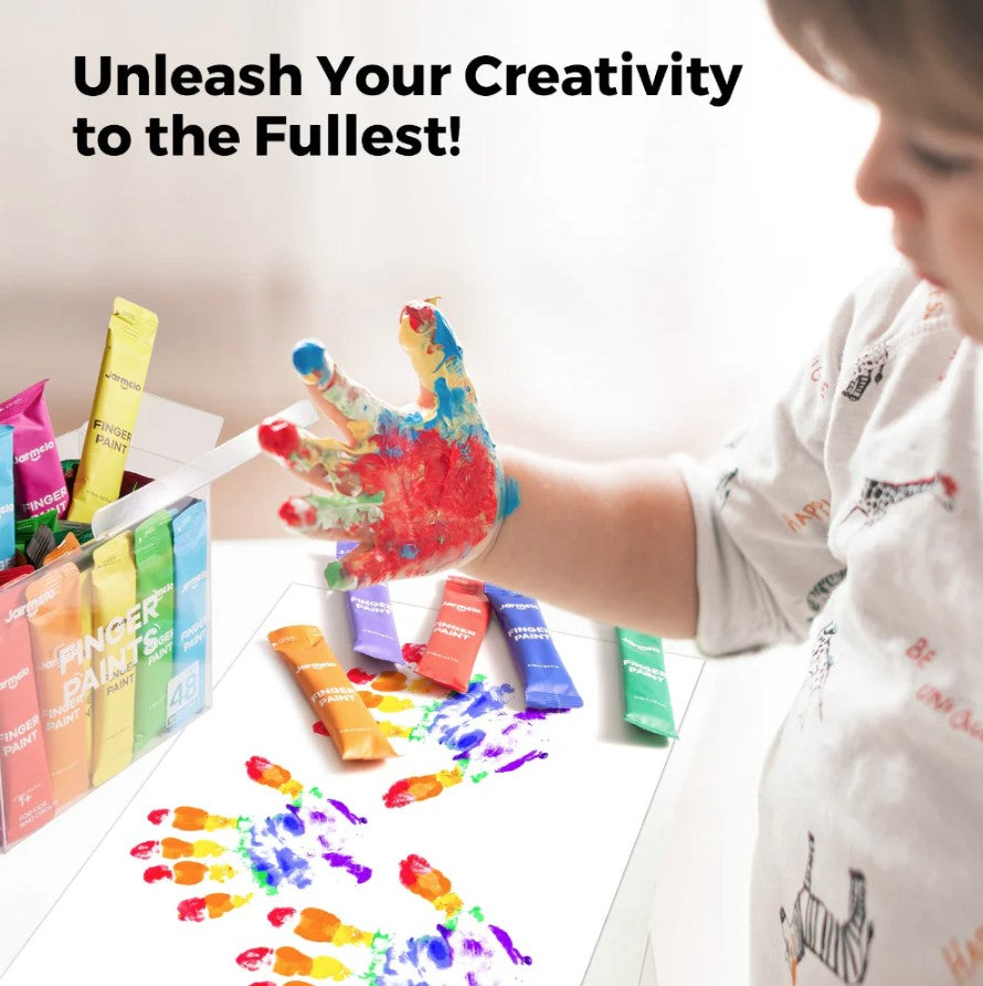 Jar Melo: Color Burst Finger Paint-48Pcs (12 colors)
