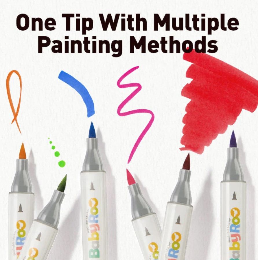 Jar Melo: Dual-Tip Washable Markers: 24 Colours