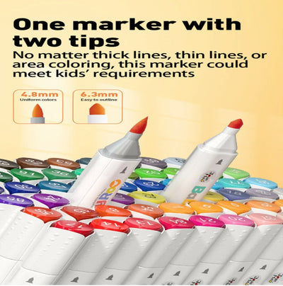 Jar Melo: Dual-Tip Washable Markers: 24 Colours