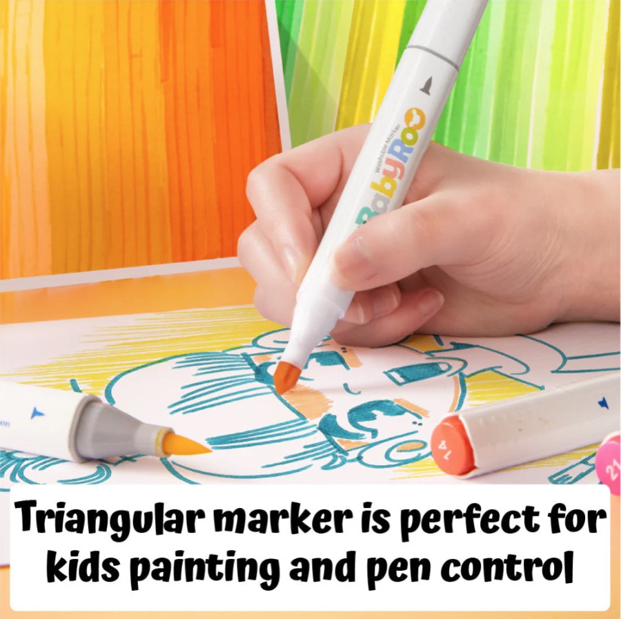 Jar Melo: Dual-Tip Washable Markers: 24 Colours