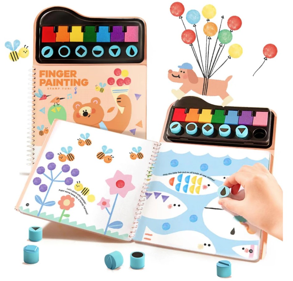 Jar Melo: Finger Painting Stamp Fun Book-Fingertip Stamp Fun book