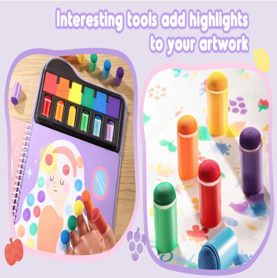 Jar Melo: Finger Painting Stamp Fun Book-Fingertip Stamp Fun book