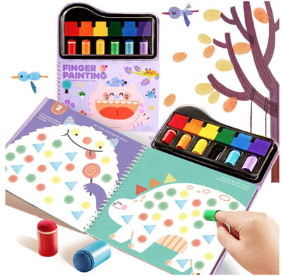 Jar Melo: Finger Painting Stamp Fun Book-Fingertip Stamp Fun book