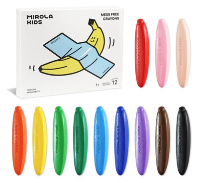 Jar Melo: Mess Free Banana Crayon-12 Colors