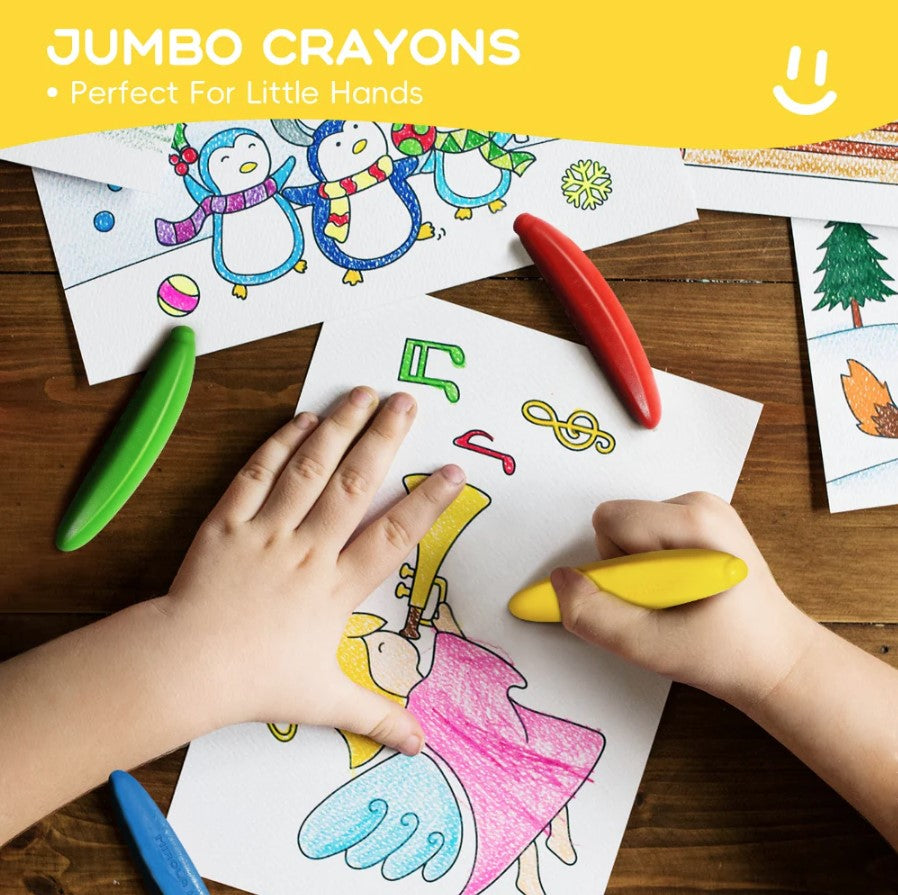 Jar Melo: Mess Free Banana Crayon-12 Colors