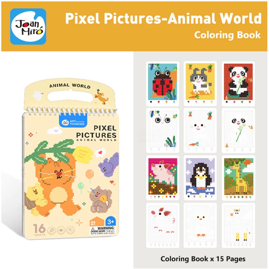 Jar Melo: Pixel Pictures Colouring Books- Animal World