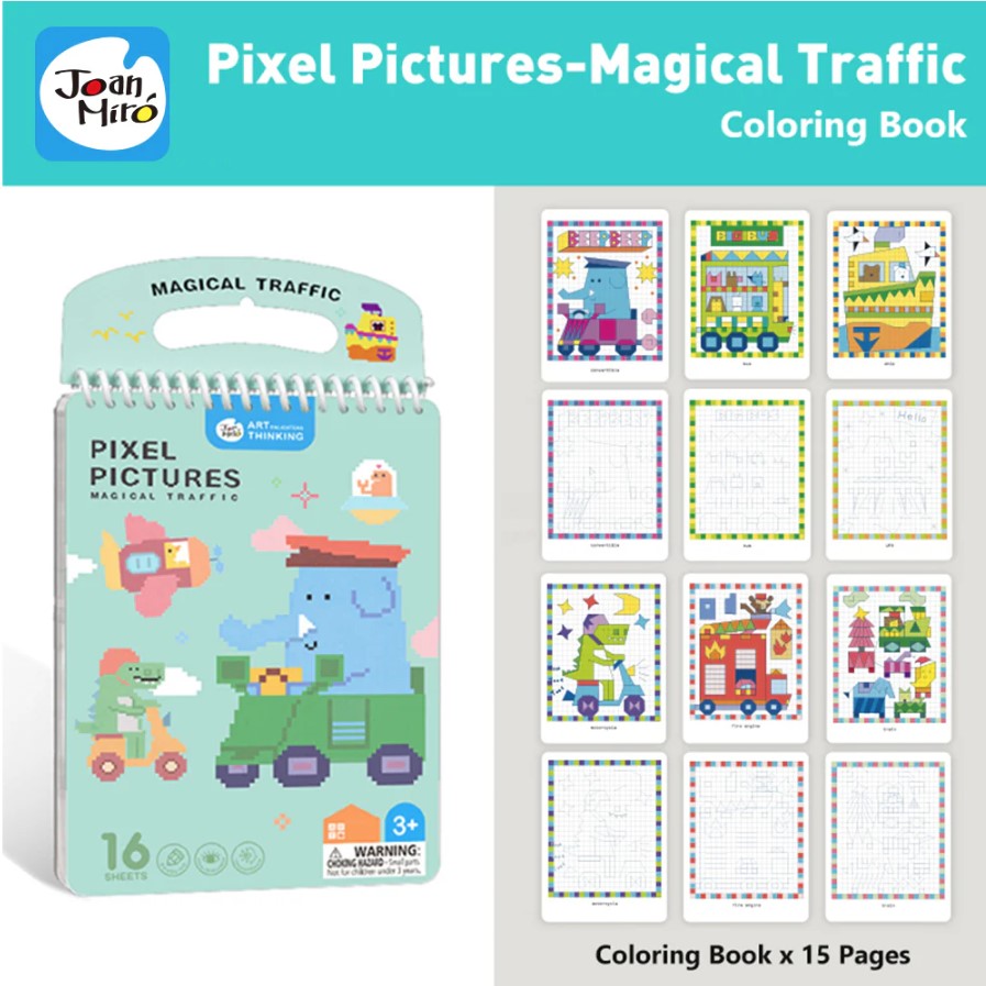 Jar Melo: Pixel Pictures Colouring Books- Magical Traffic