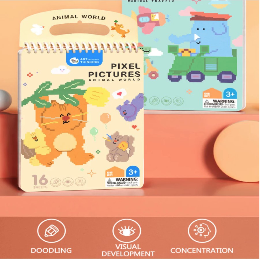 Jar Melo: Pixel Pictures Colouring Books- Animal World