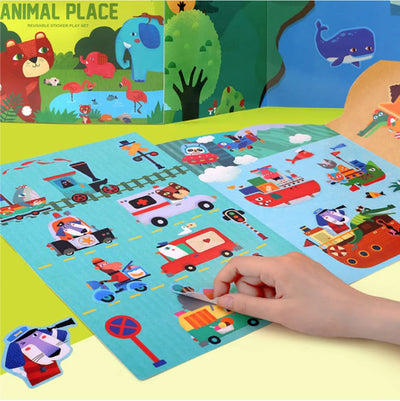 Jar Melo: Reusable Sticker Play Set- Animal Place