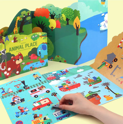 Jar Melo: Reusable Sticker Play Set- Animal Place