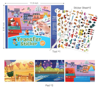 Jar Melo: Transfer Sticker Scenes Pads -Busy City