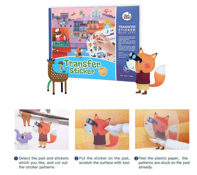 Jar Melo: Transfer Sticker Scenes Pads -Busy City