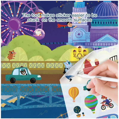 Jar Melo: Transfer Sticker Scenes Pads -Busy City