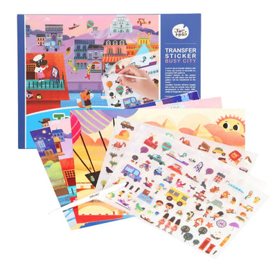 Jar Melo: Transfer Sticker Scenes Pads -Busy City