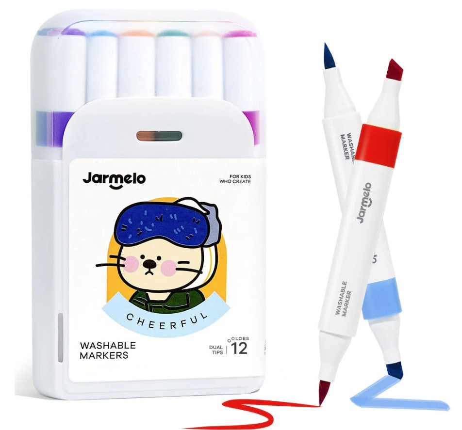 Jar Melo: Washable Dual Tip Markers (12 Count)