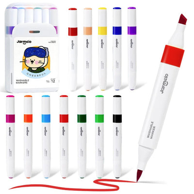 Jar Melo: Washable Dual Tip Markers (12 Count)