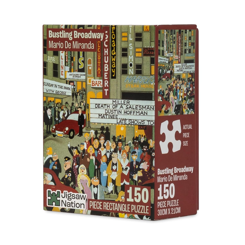 Jigsaw Nation: Bustling Broadway New York by Mario Miranda 150 Piece Jigsaw Puzzle