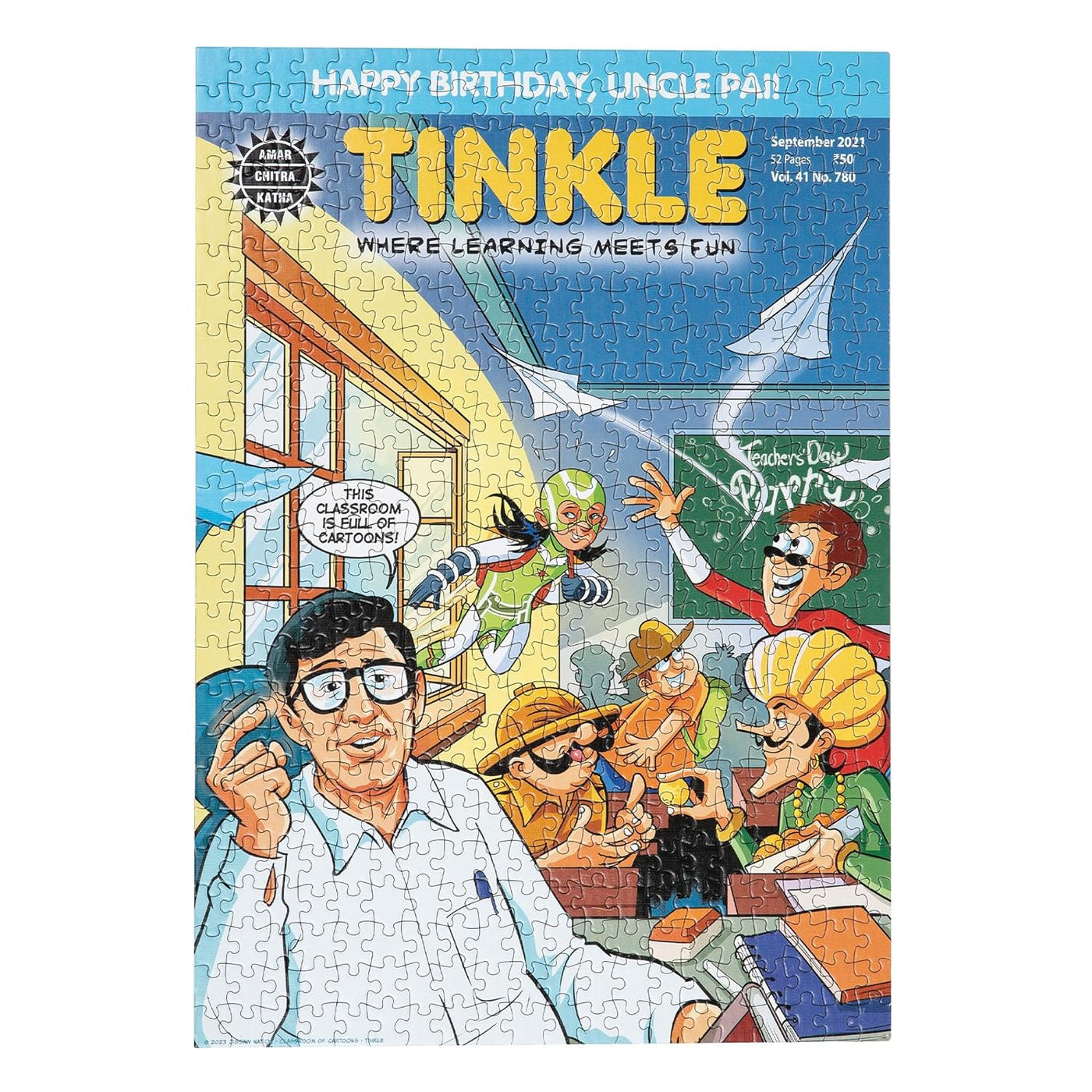 Jigsaw Nation: Classroom of Cartoons – Tinkle – 500 Piece Puzzle