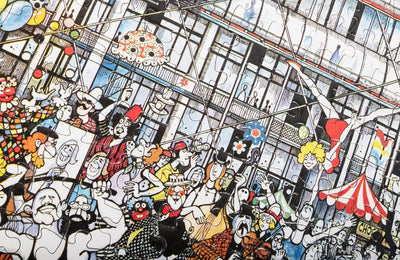 Nation Jigsaw: George Pompidou Centre – Paris by Mario Miranda - 150 Piece Jigsaw Puzzle