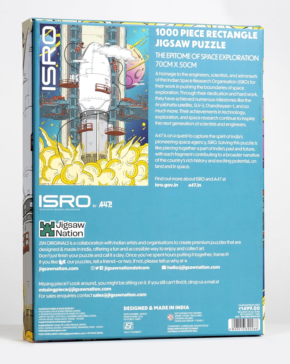 Jigsaw Nation: The Epitome of Space Exploration – ISRO by A47 – 1000 Piece Jigsaw Puzzle