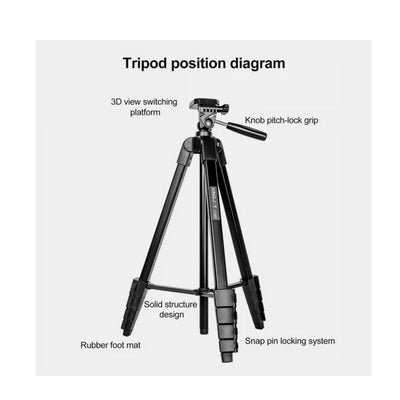 KINGJOY Portable Mini Aluminium Tripod VT-688