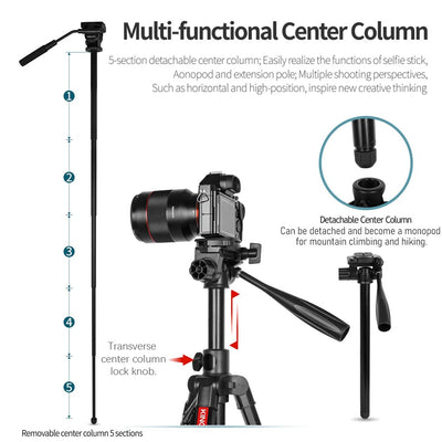 KINGJOY: Multifunctional Tripod With Transverse Central Column-VT890H