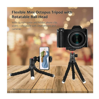 KINGJOY: Flexible Mini Octopus Tripod-KT-500+BD-50