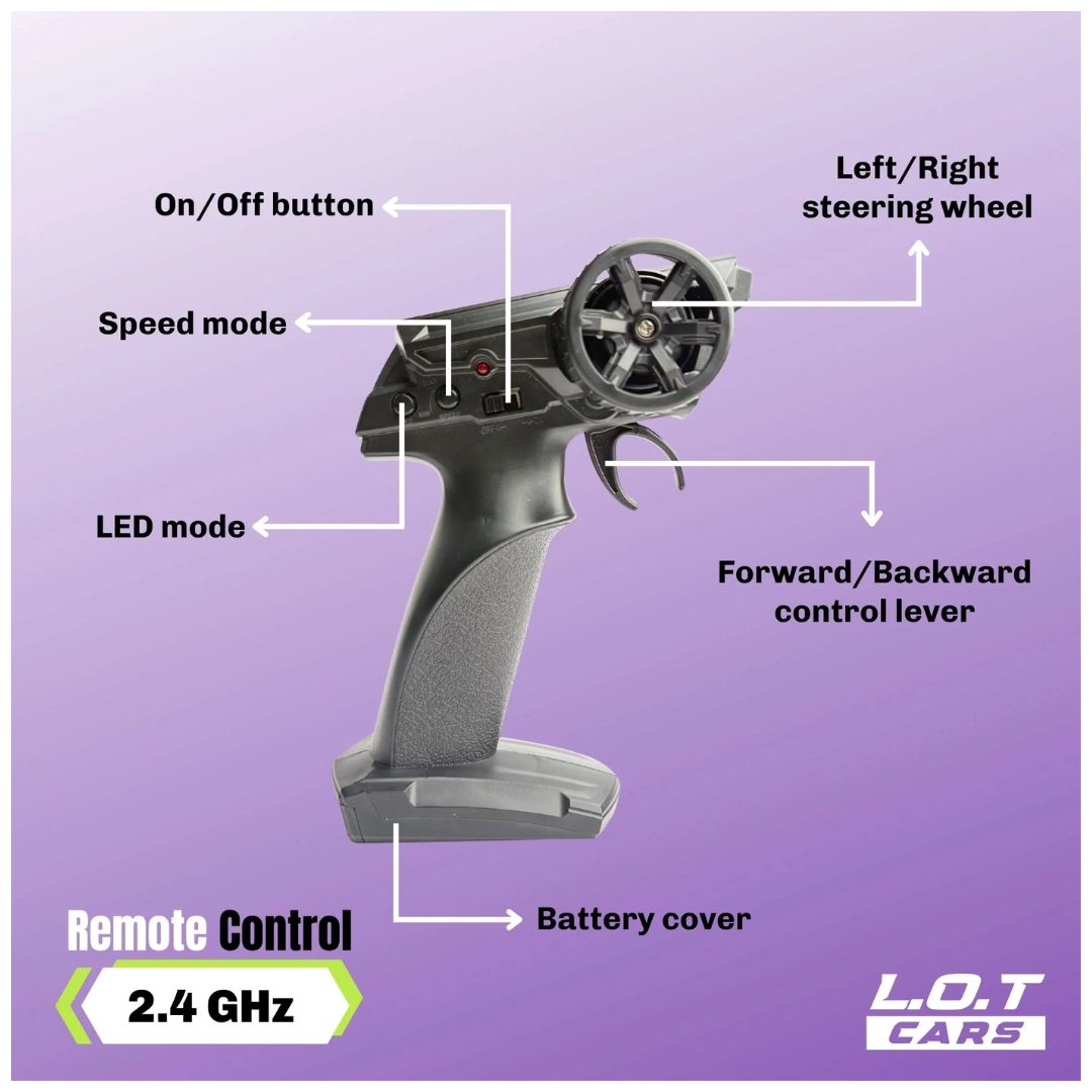 L.O.T: Ghost - RC Drift Cars - Burnout Yellow 1:24