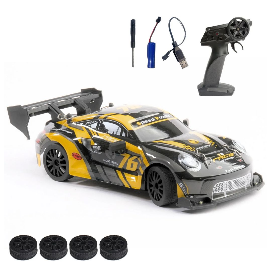 L.O.T: Ghost - RC Drift Cars - Burnout Yellow 1:24