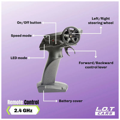 L.O.T: Ghost - RC Drift Cars - Burnout Red 1:24