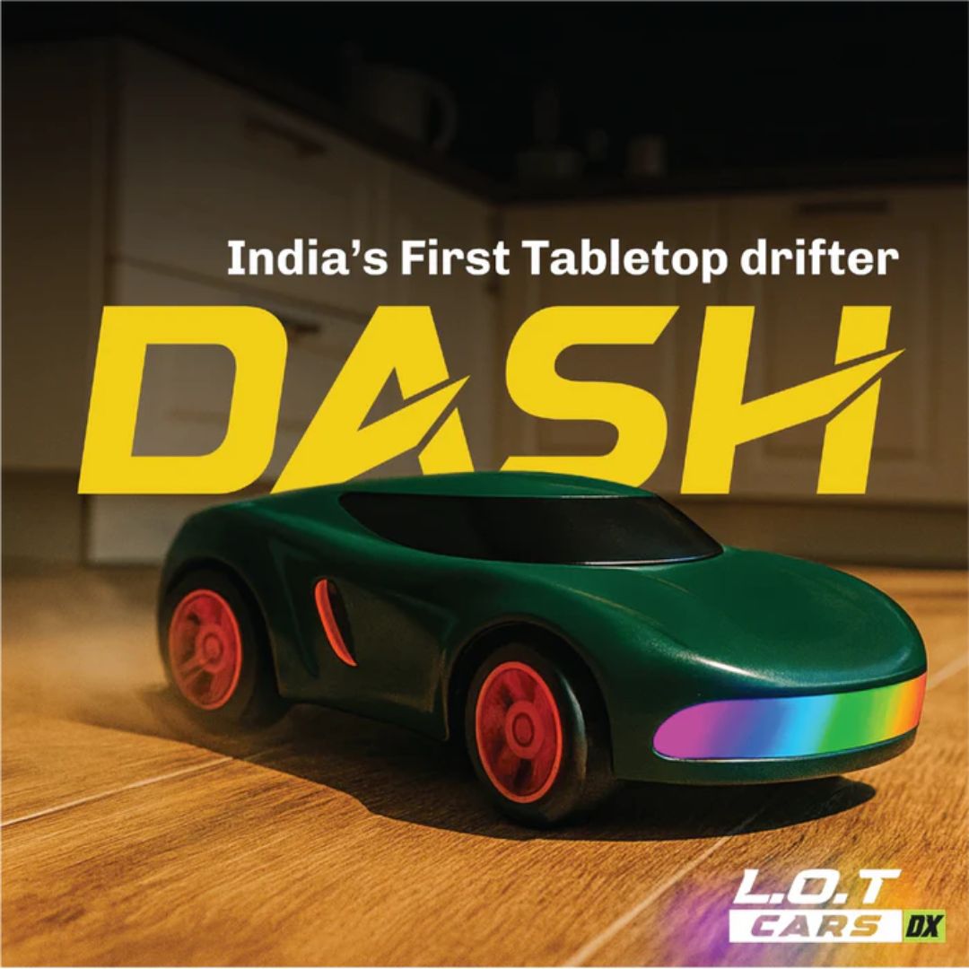 L.O.T  Mini RC Drift Car: Dash - Green- Tabletop Drifter (Scale: 1:64)