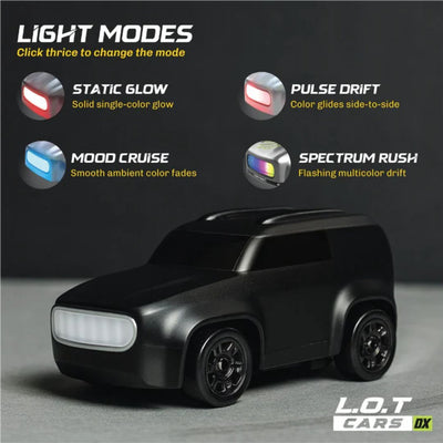 L.O.T  Mini RC Drift Car: Dash - Black- Tabletop Drifter (Scale: 1:64)