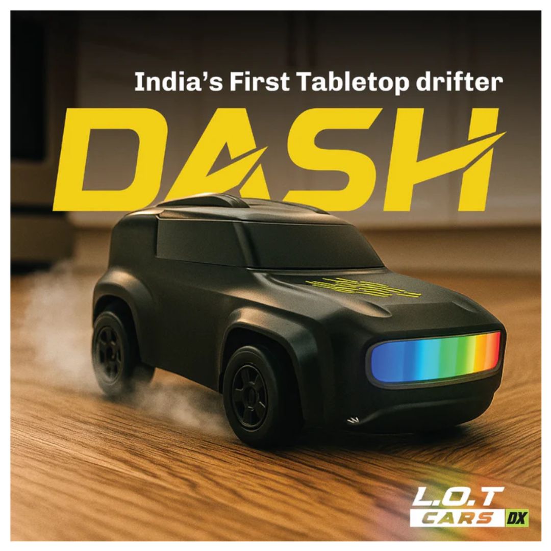 L.O.T  Mini RC Drift Car: Dash - Black- Tabletop Drifter (Scale: 1:64)