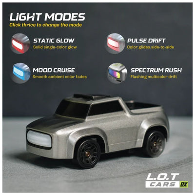 L.O.T  Mini RC Drift Car: Dash -Grey- Tabletop Drifter (Scale: 1:64)