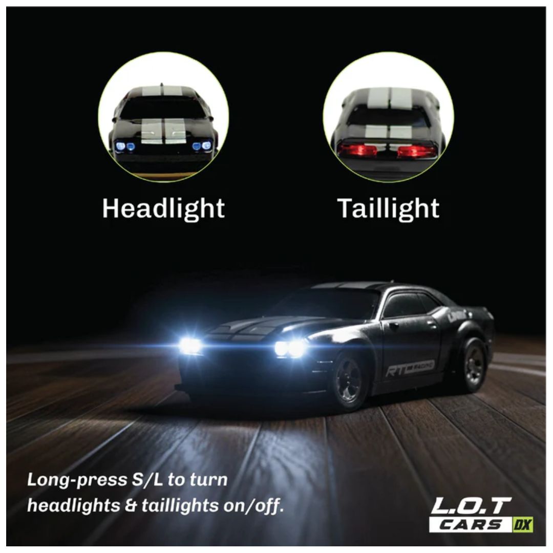 L.O.T Mini RC Drift Car: Nitro -Tabletop Drifter -Tarmac Black (Scale 1:64)