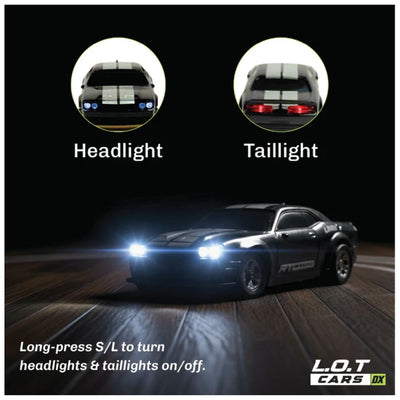 L.O.T Mini RC Drift Car: Nitro -Tabletop Drifter -Tarmac Black (Scale 1:64)