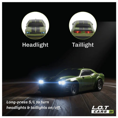 L.O.T Mini RC Drift Car: Nitro -Tabletop Drifter -Tarmac Green (Scale 1:64)