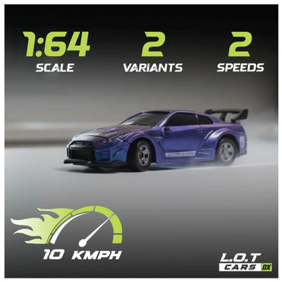 L.O.T Mini RC Drift Car: Nitro -Tabletop Drifter -Race Blue (Scale 1:64)