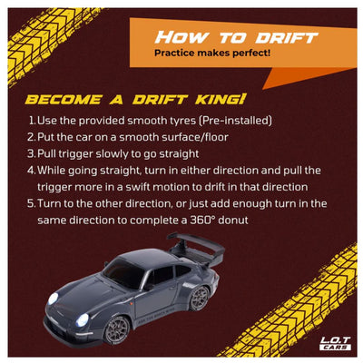L.O.T RC Drift Car: Flare -Burnout Grey