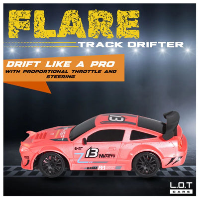 L.O.T RC Drift Car: Flare - Track Pink -Semi-Hobby Grade RC Drift Car
