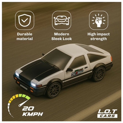 L.O.T RC Drift Car: Flare - Street White-Semi-Hobby Grade RC Drift Car