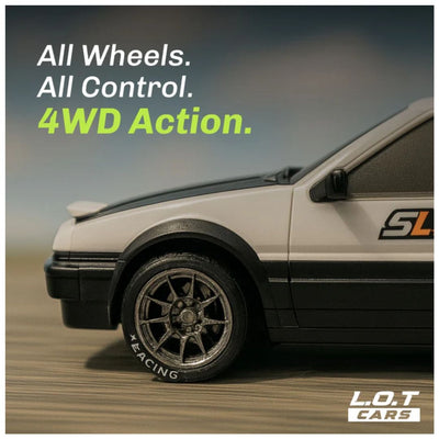 L.O.T RC Drift Car: Flare - Street White-Semi-Hobby Grade RC Drift Car