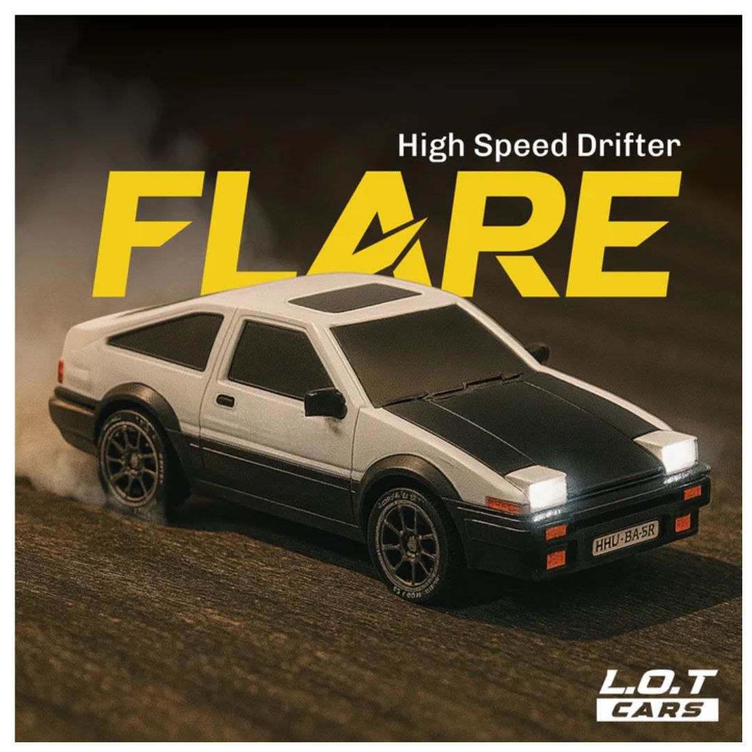 L.O.T RC Drift Car: Flare - Street White-Semi-Hobby Grade RC Drift Car