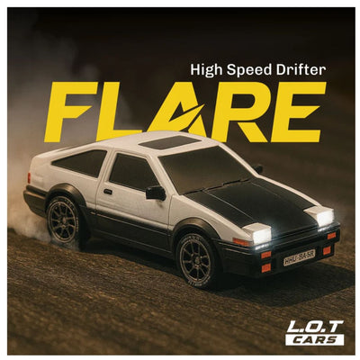 L.O.T RC Drift Car: Flare - Street White-Semi-Hobby Grade RC Drift Car