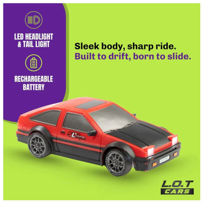 L.O.T RC Drift Car: Flare - Street Red -Semi-Hobby Grade RC Drift Car
