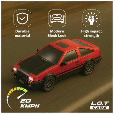 L.O.T RC Drift Car: Flare - Street Red -Semi-Hobby Grade RC Drift Car