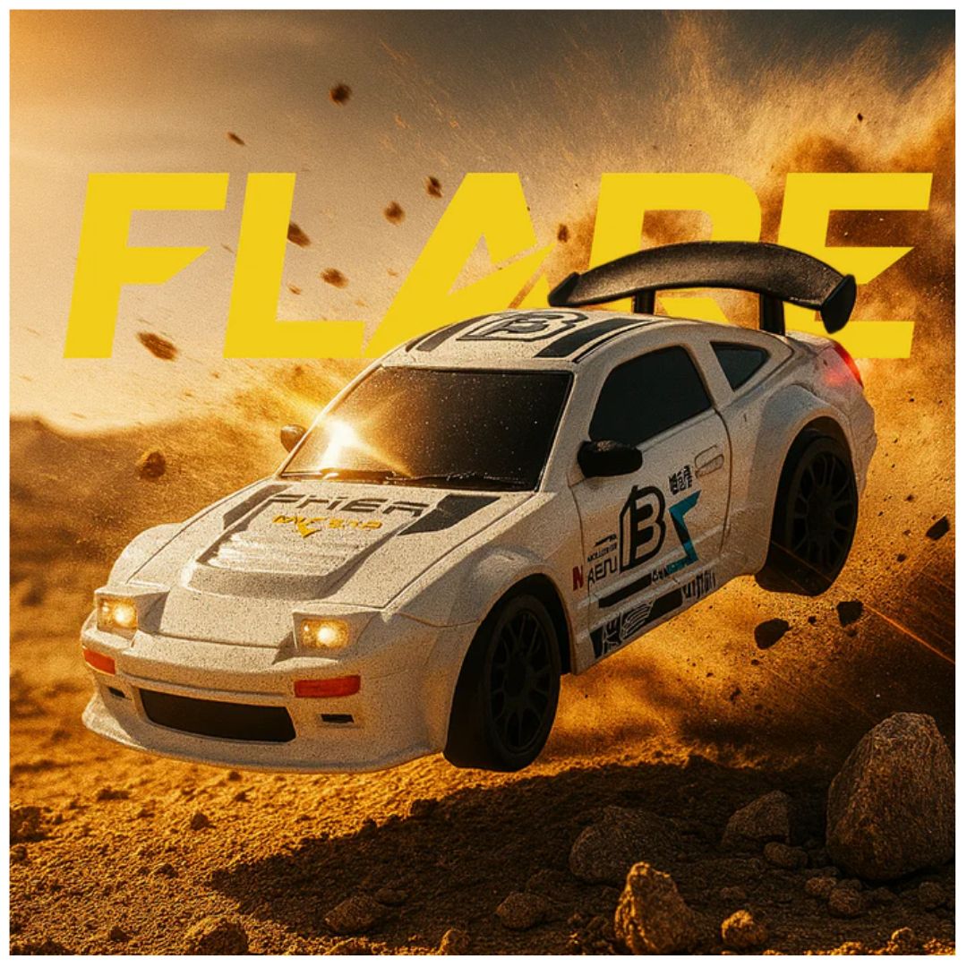 L.O.T RC Drift Car: Flare - Track White -Semi-Hobby Grade RC Drift Car