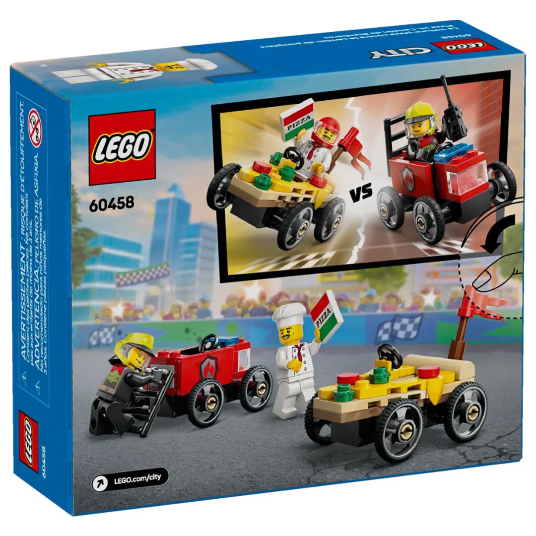 LEGO® City #60458: Pizza vs. Fire Truck Race Car Pack