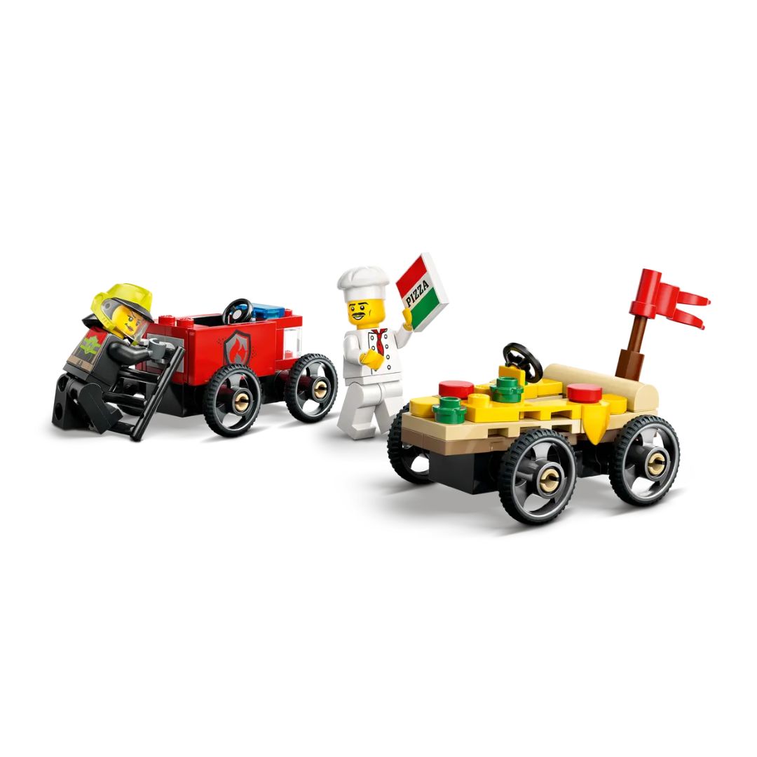 LEGO® City #60458: Pizza vs. Fire Truck Race Car Pack